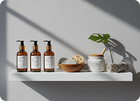 Curated health-first products on display