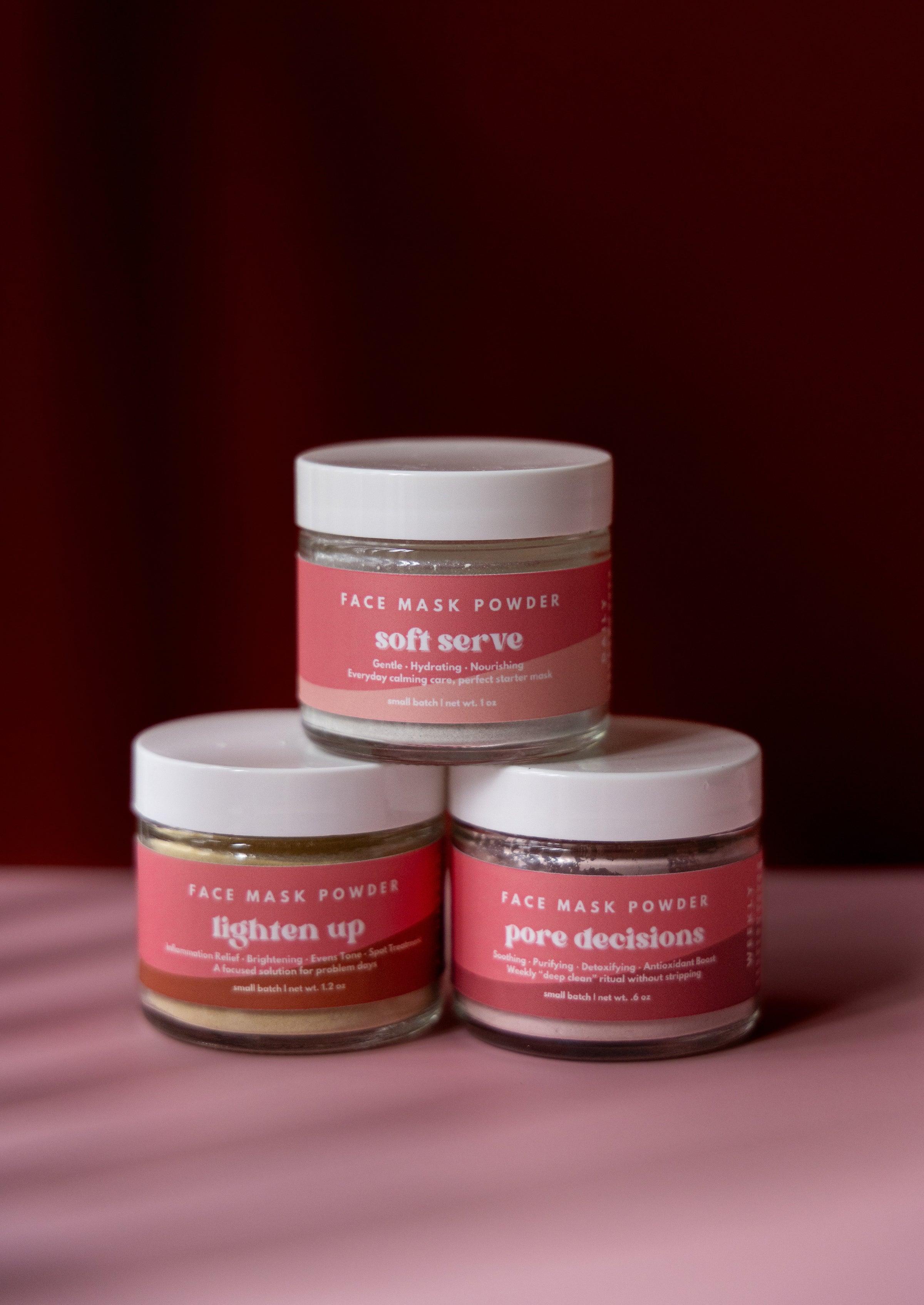 Pore Decisions | Pink Rose Clay | Face Mask Powder by Barely Serious